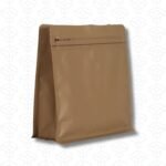 Bolsas para Café Fondo Plano con Válvula y Zipper | Beige | 50 bolsas por pack