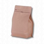 Bolsas para Café Fondo Plano con Válvula y Zipper | Kraft | 50 bolsas por pack